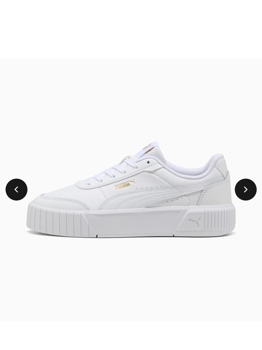 Puma Carina Women’s White Platform Sneakers Size 9